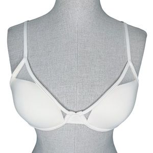 Pepper Classic "All You" Bra sz 36AA * White Smoke Underwire Mesh Overlay Lined